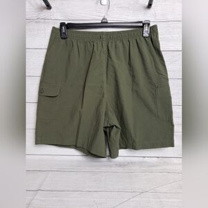 Hasting & Smith Women's Bermuda Olive Green Elastic Shorts‎ Large